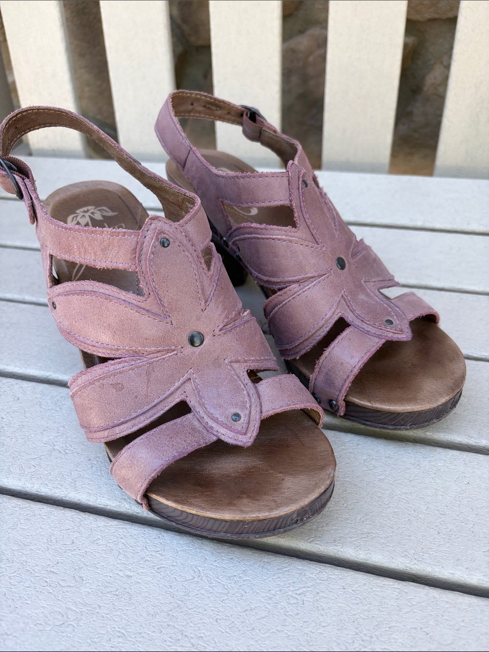 Dansko Dusty Pink Suede Slingback Heels